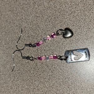 Follow your heart mismatched earrings